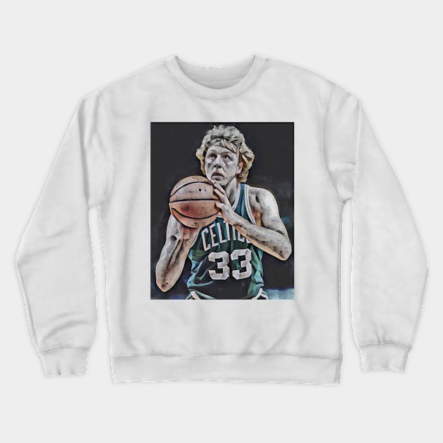 larry bird boston Crewneck Sweatshirt by sepuloh